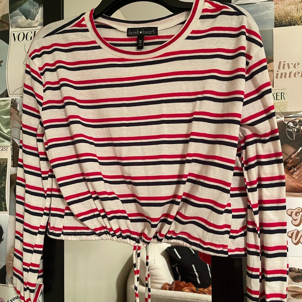 Women’s Cropped Tie Waist Top